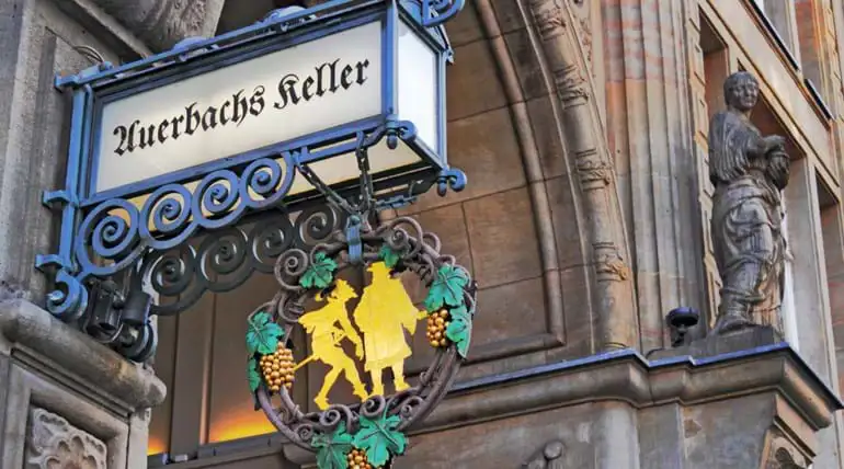 The famous Auerbachs Keller, the tavern which featured in Goethe’s play Faust