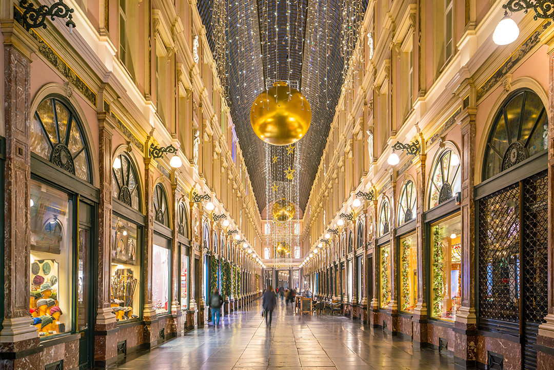 Brussels shopping arcade at Christmas