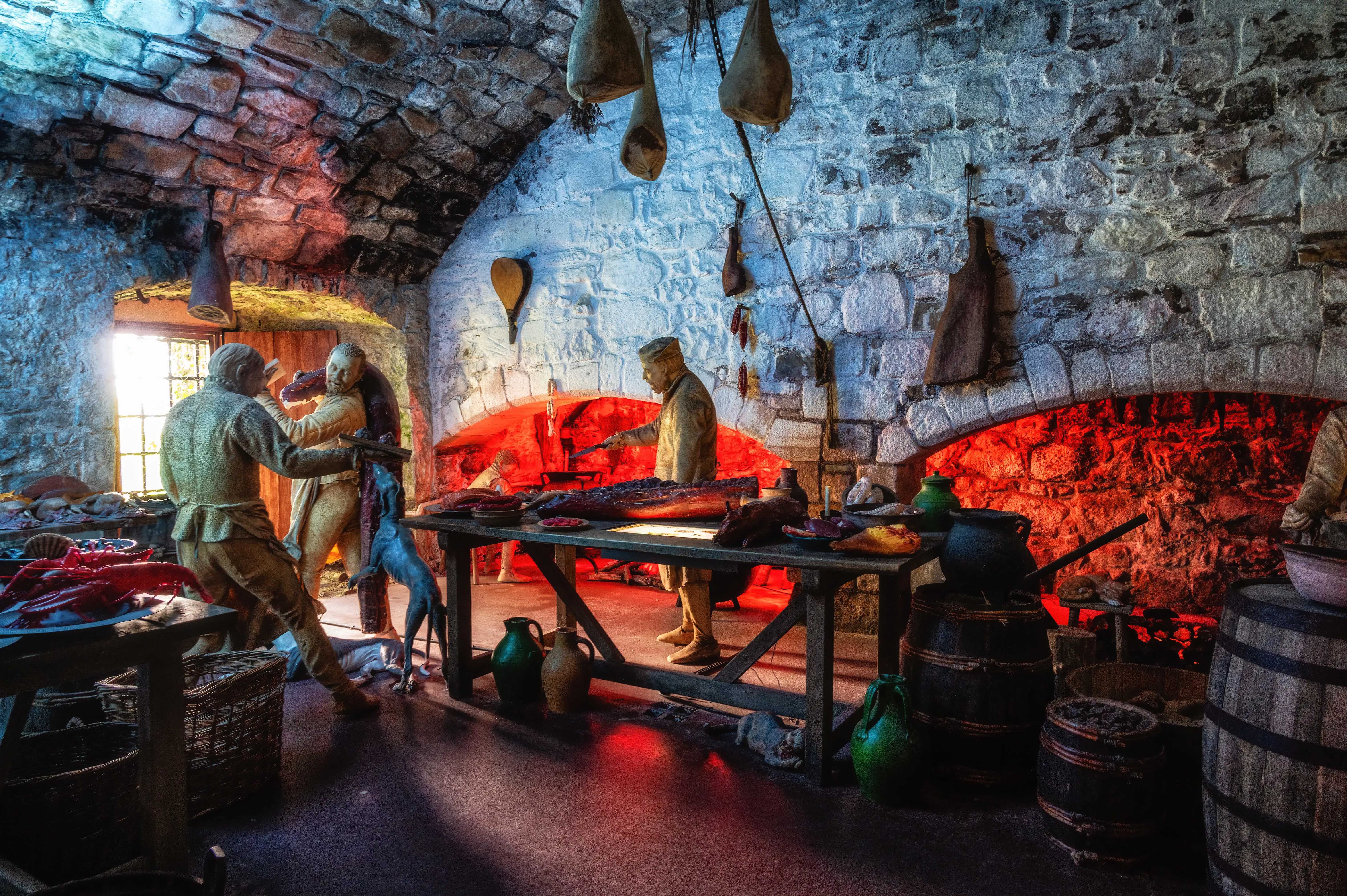 Un tableau de la grande cuisine du château de Stirling.