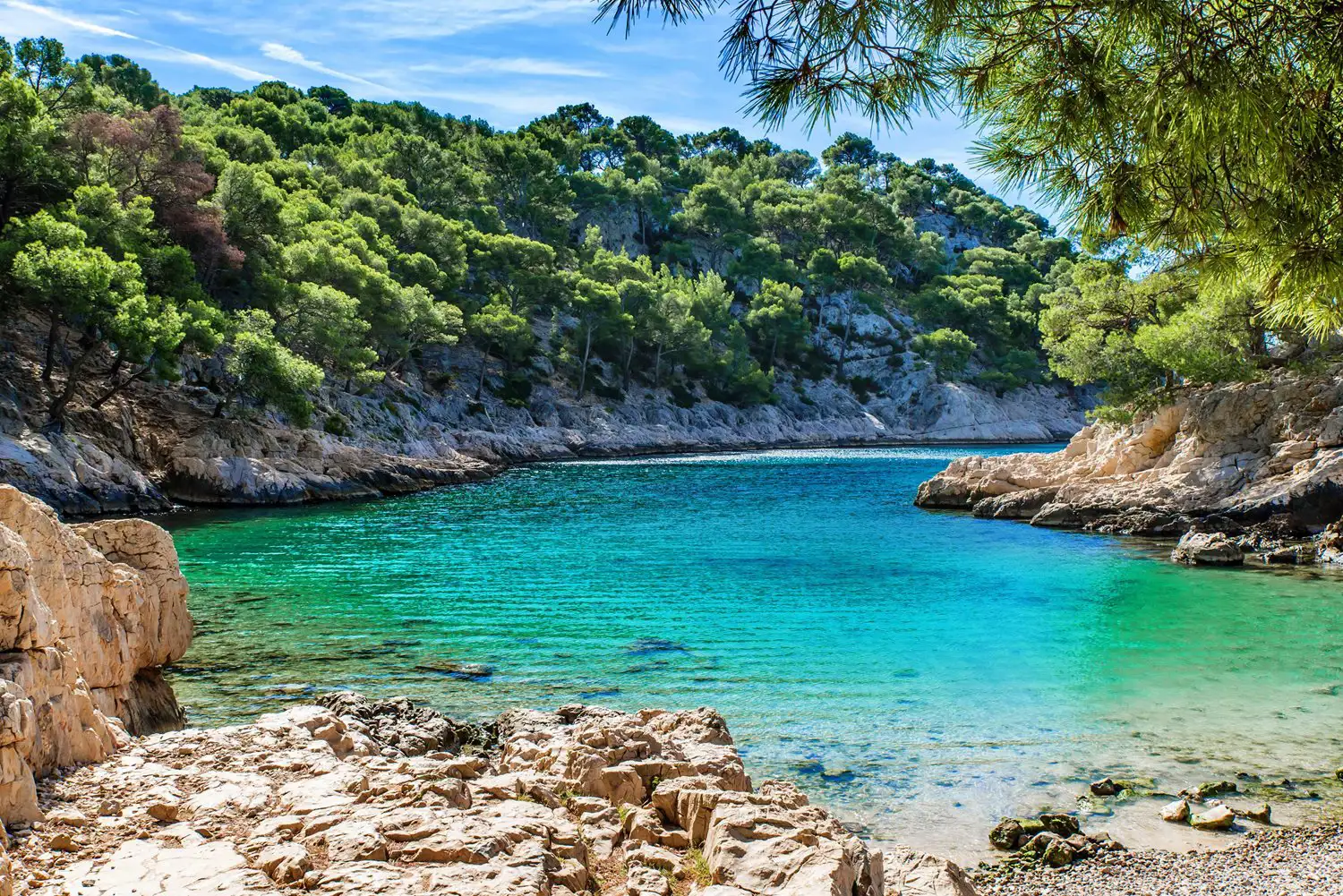 Stunning beach in Calanques National Park.