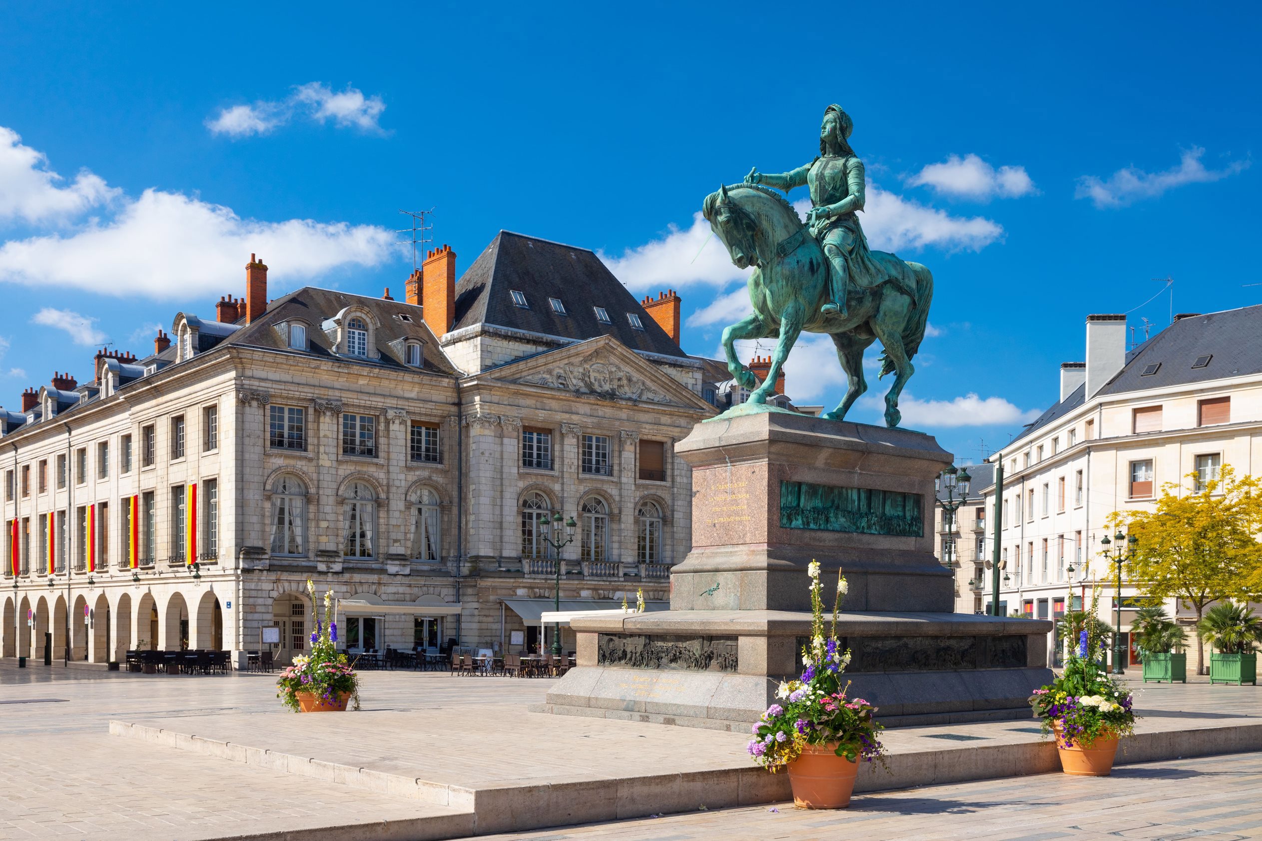 Monument of Jeanne d'Arc on Place du Martroi in Orléans, France.