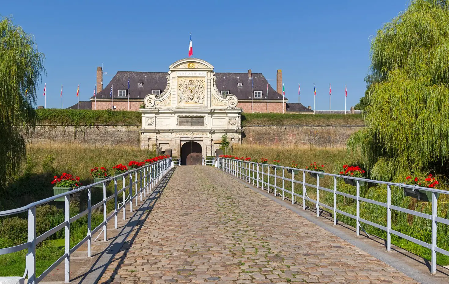 Entrance to Lille’s Citadel across a bridge and a moat