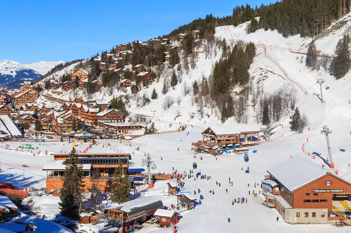 Panoramic view of ski resort, Méribel, France