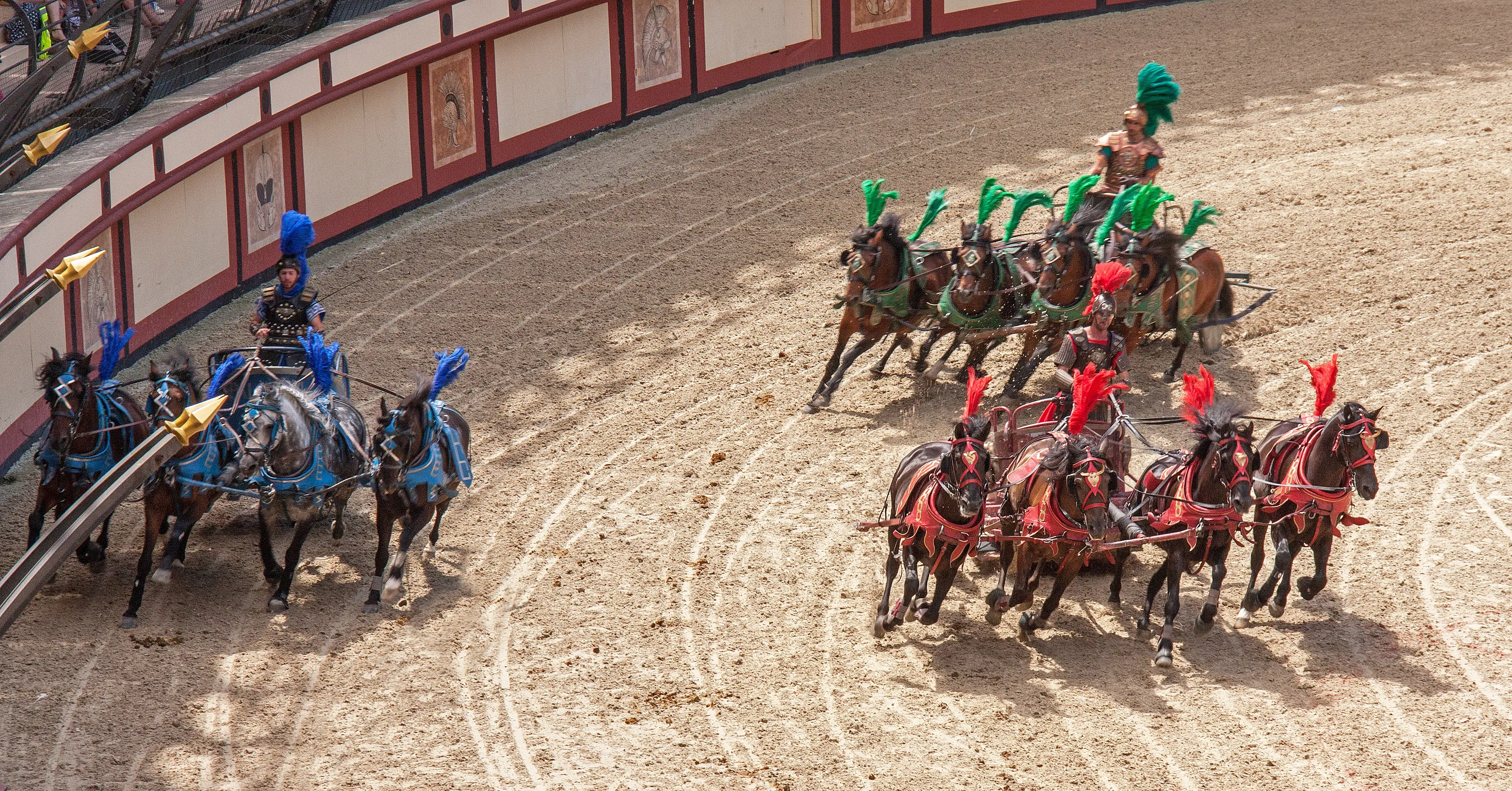 Chariot race at Puy du Fou theme park, France