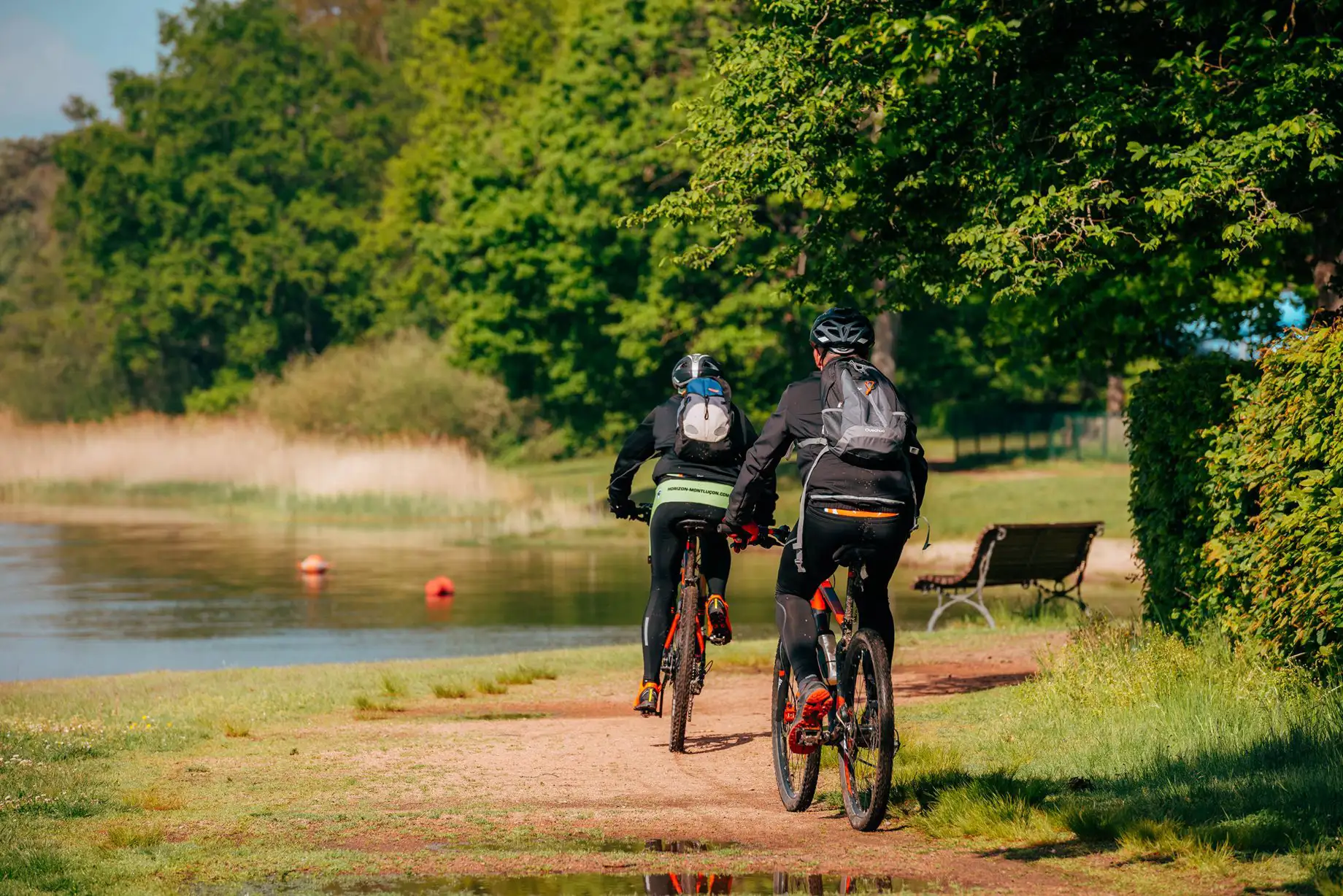 A couple cycling in the Loire Valley