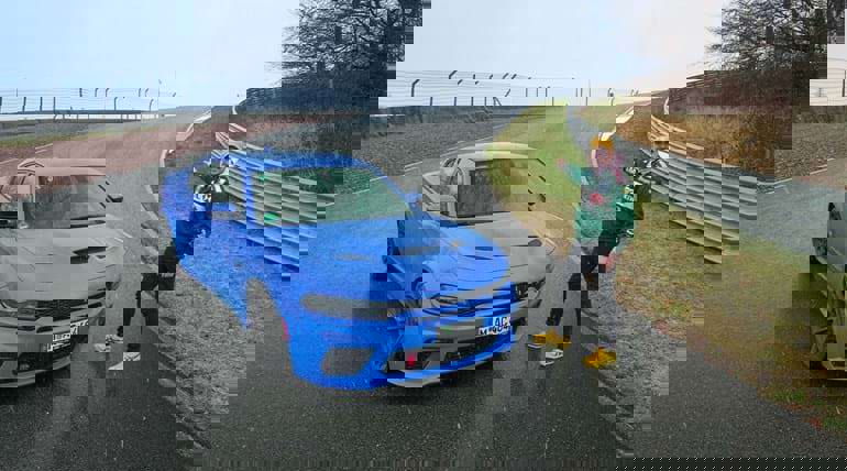 Mike from DriveTribe at the ‘Mausefalle’ bend