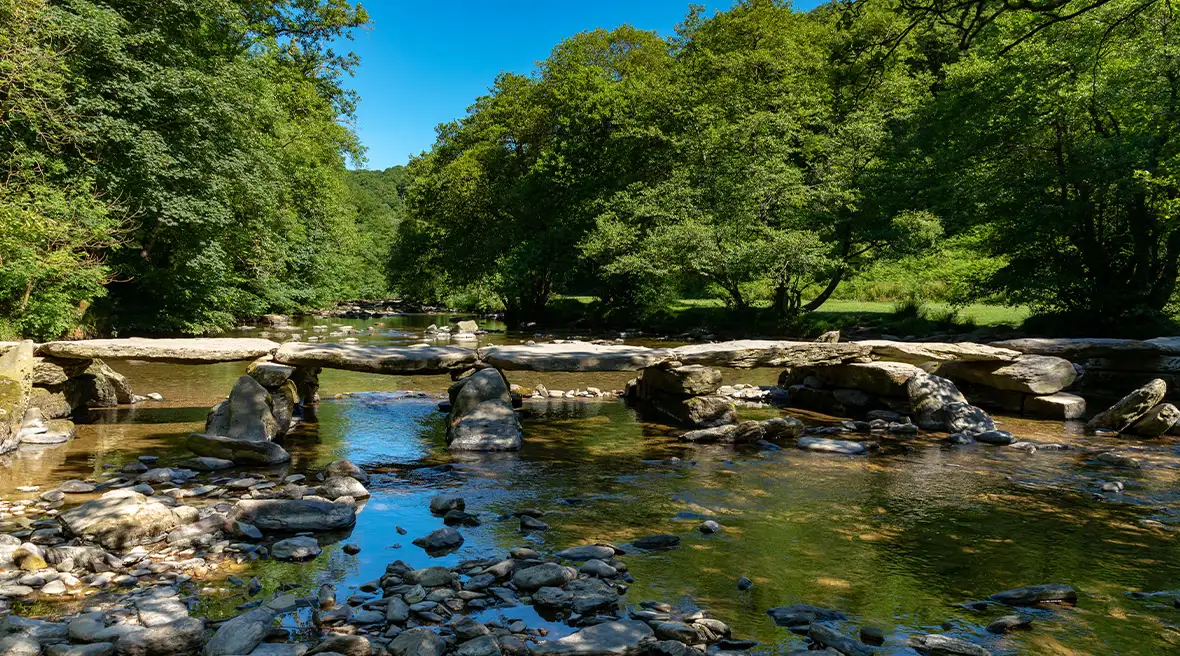 De Tarr Steps in Exmoor National Park