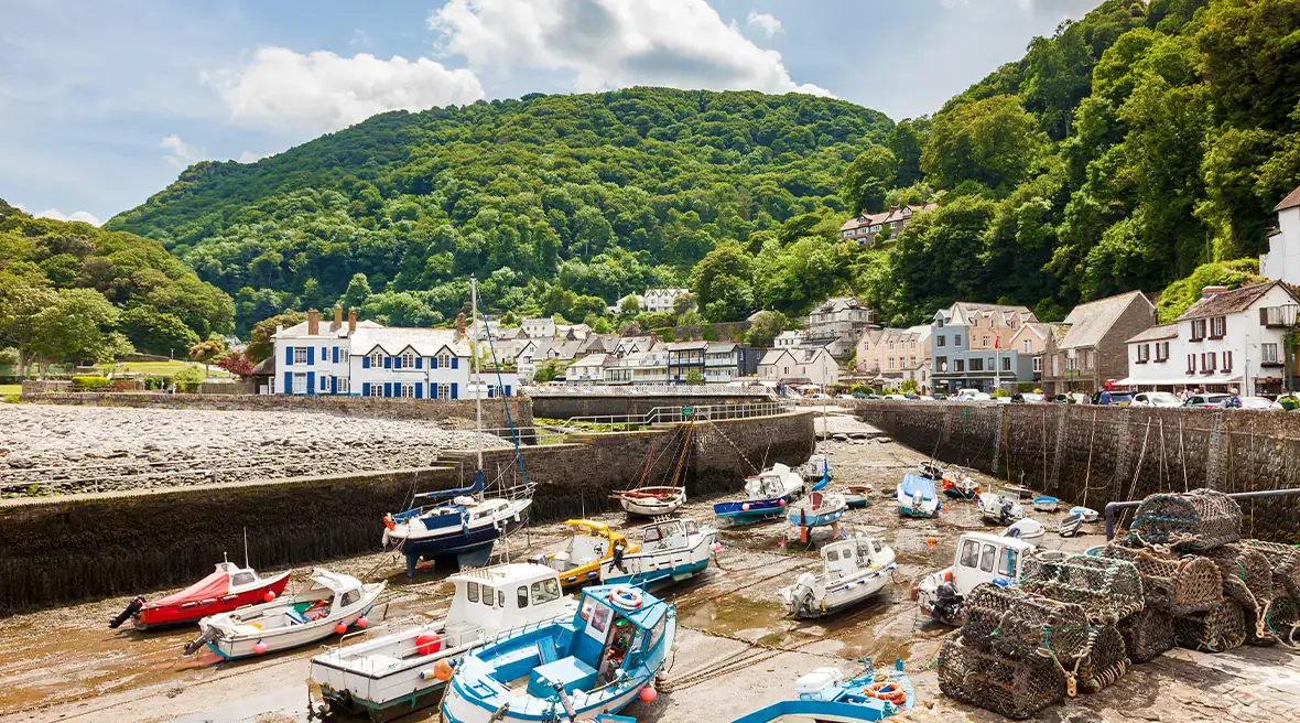 Prachtig uitzicht vanuit de haven van Lynmouth