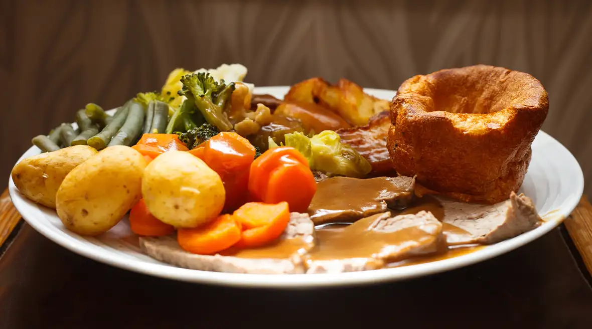 Le « Sunday Roast » un rôti traditionnel accompagné de légumes