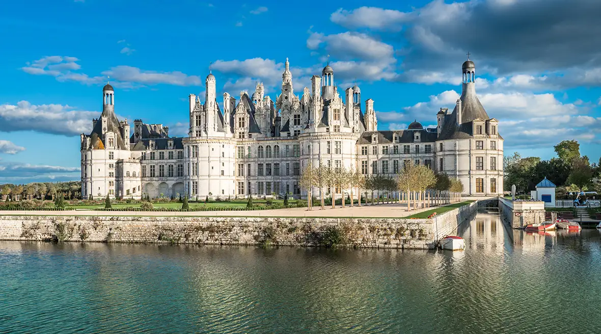 Chateau de Chambord, the largest castle in the Loire Valley, France