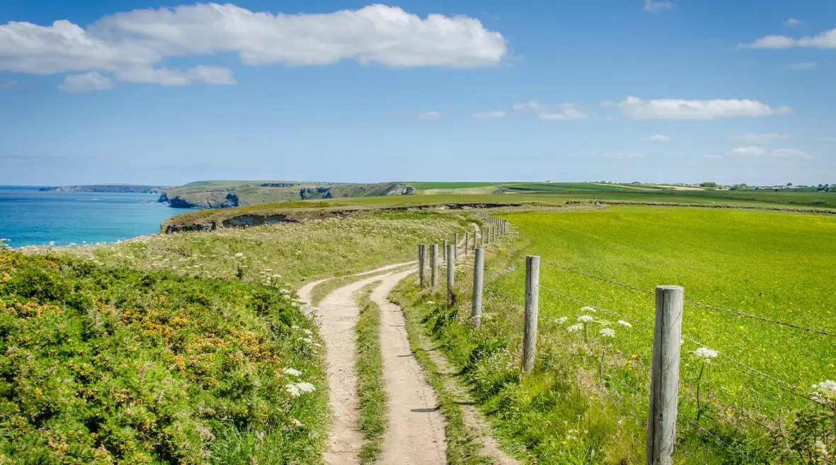 Les parcs nationaux, comme dans les Cornouailles, vous attendent pour des heures de randonnée au vert !