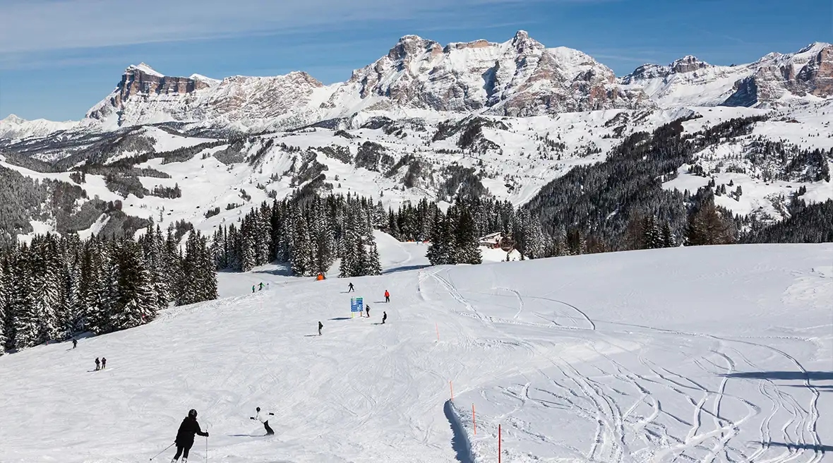 Alpe di Fanes cliffs during the Winter