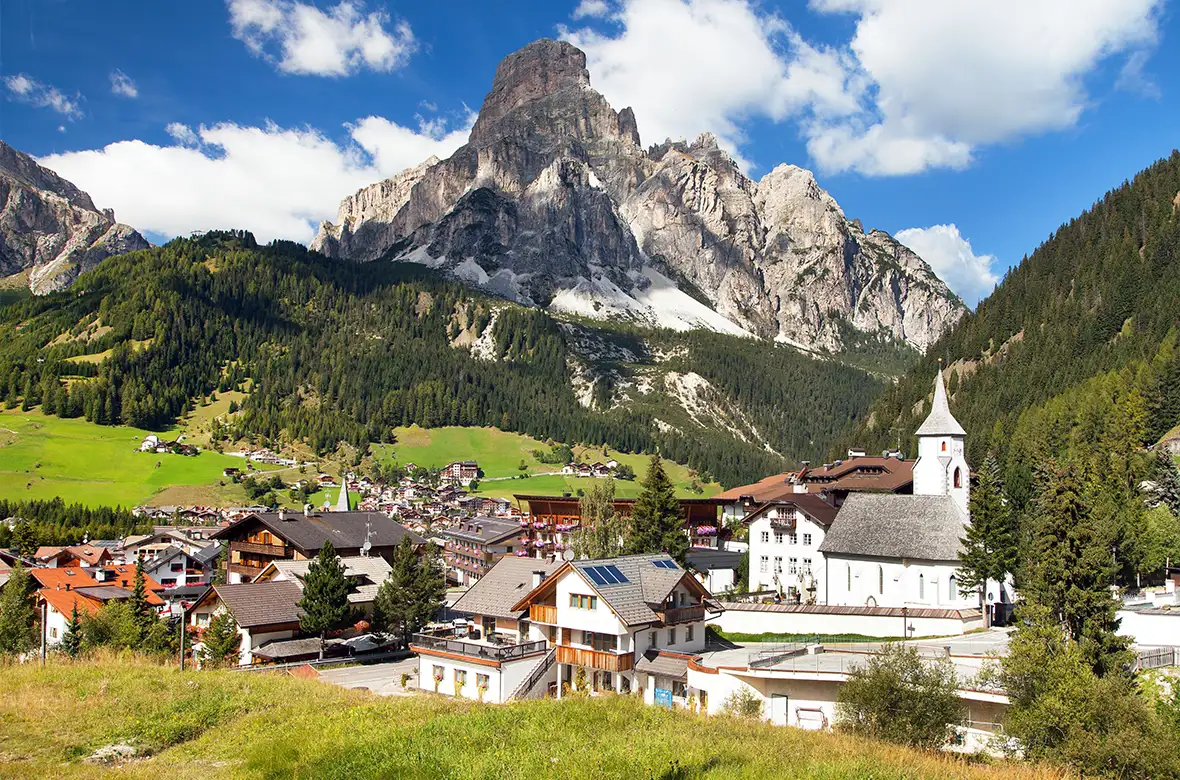Village of Corvara at the Dolomiten, Alta Badia Italy