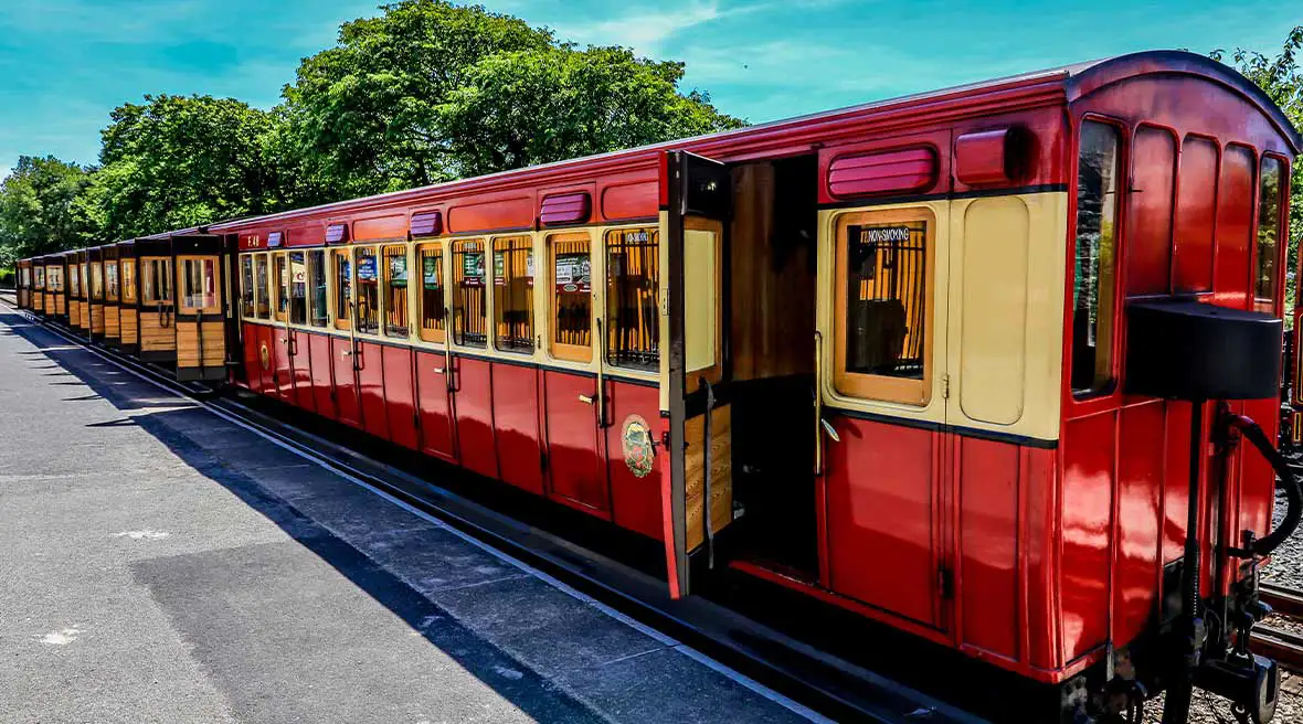 Un train à vapeur traditionnel de l’île de Man