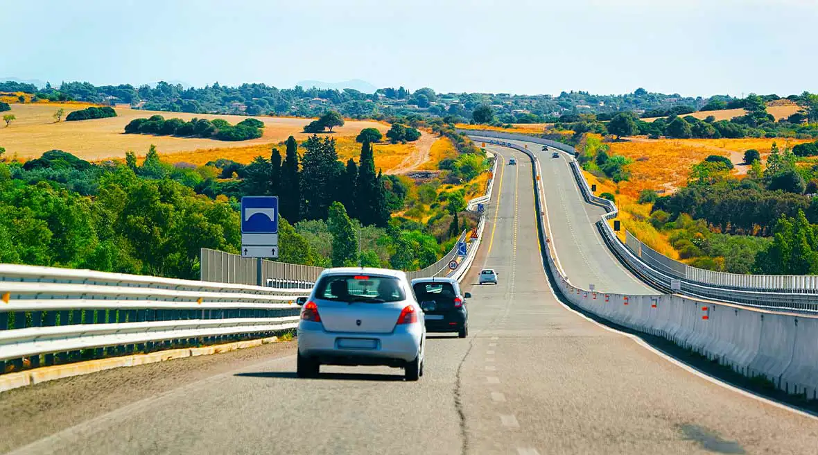 Transport driving on the highway of Europe