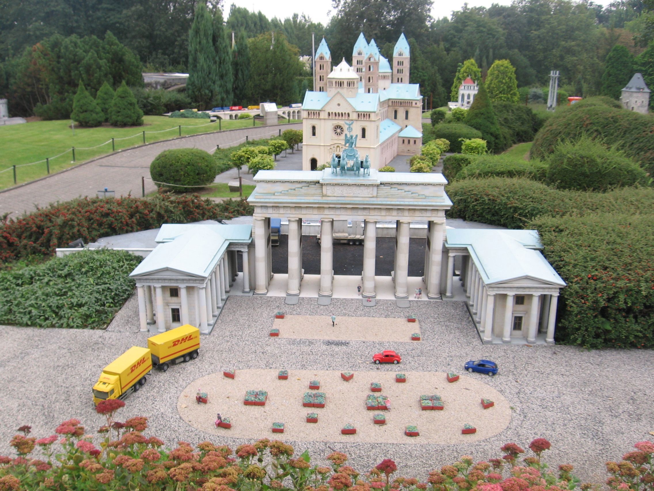 A model version of Berlin’s Brandenburg Gate, at Mini Europe theme park