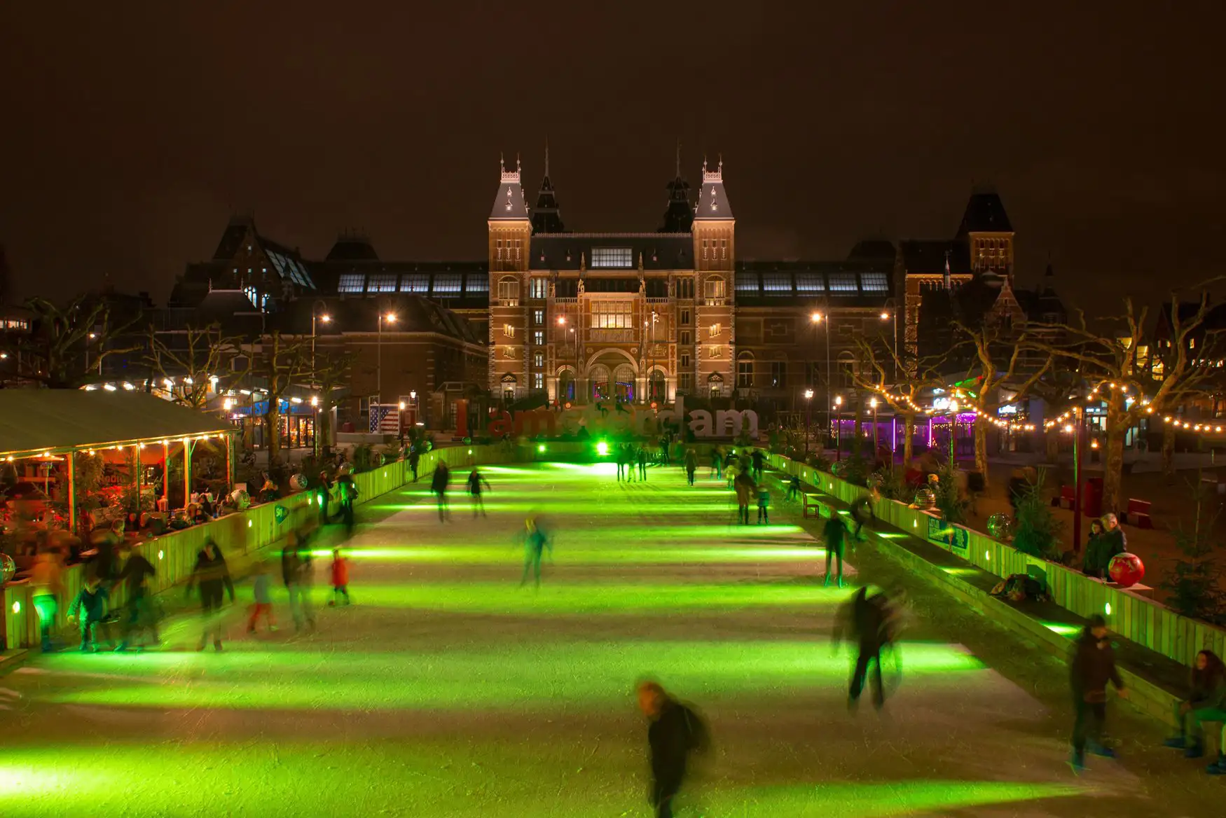 Ice rink in front of the Rijksmuseum, Amsterdam