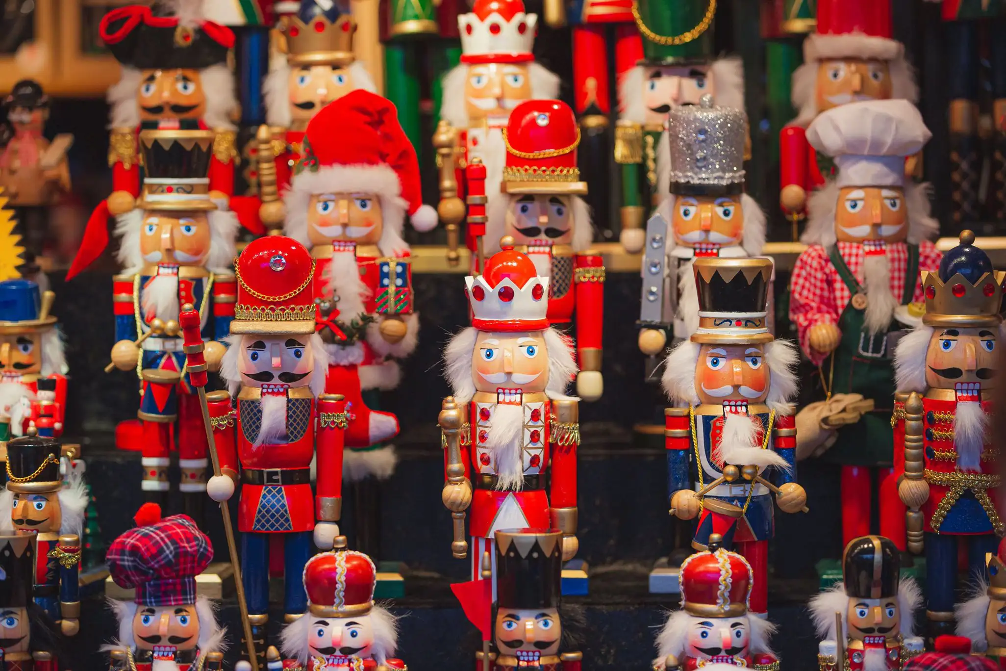 Nussknacker auf dem Weihnachtsmarkt in Edinburgh