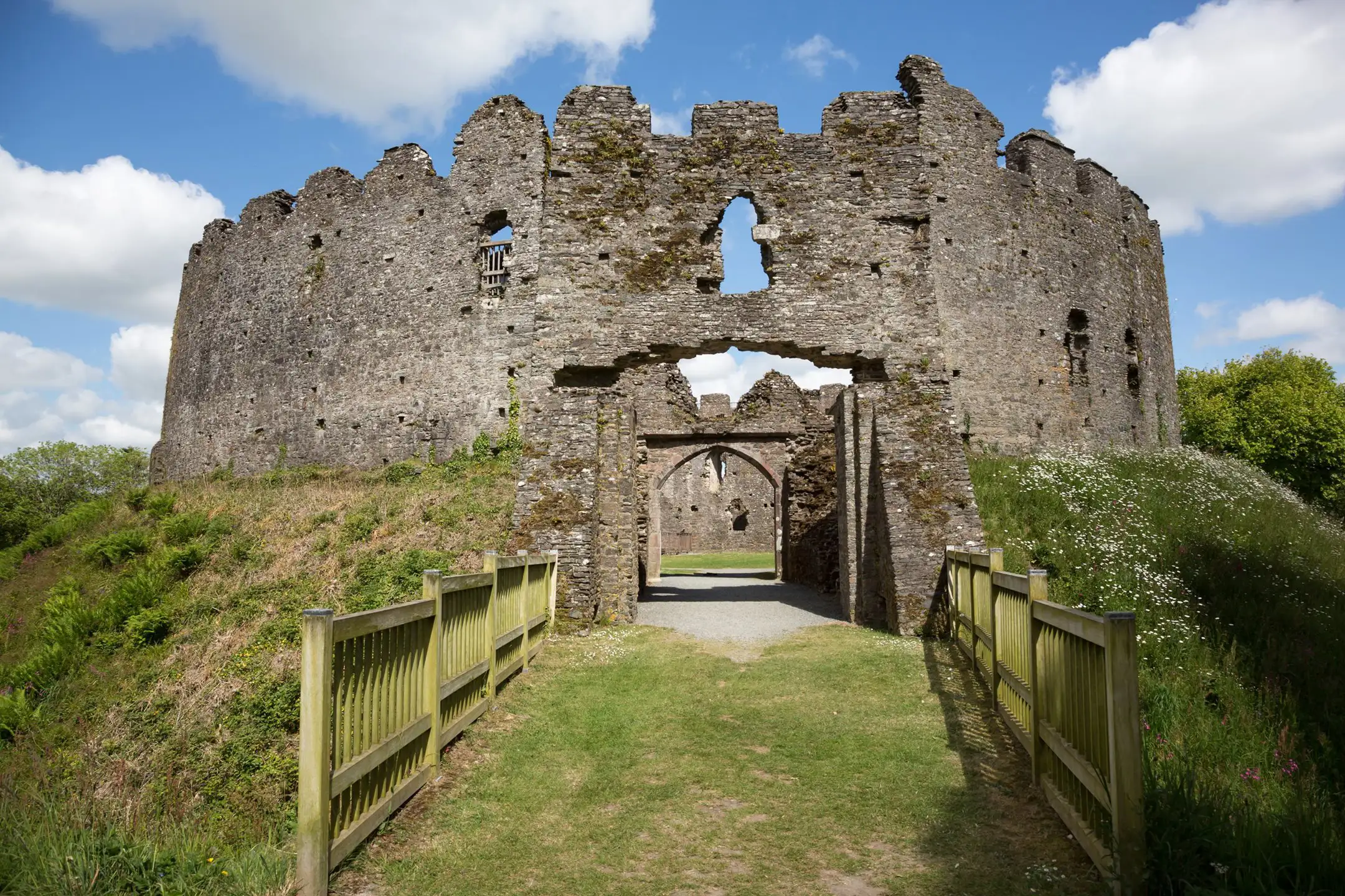 Blick auf Restormel Castle, Cornwall.