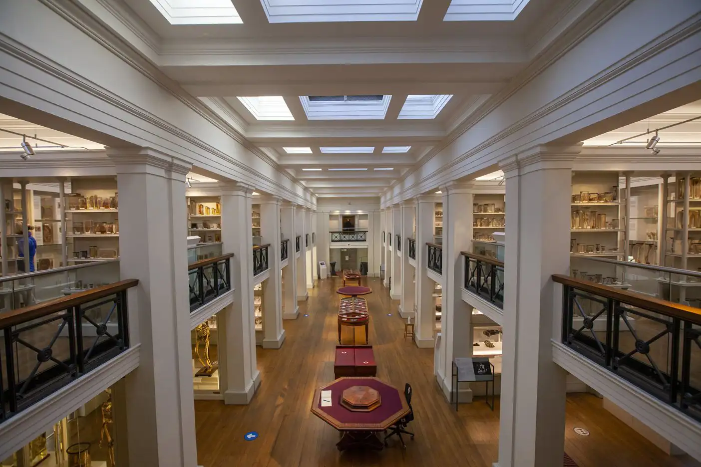 Tentoonstellingsruimte in het Surgeons’ Hall Museum, Edinburgh.