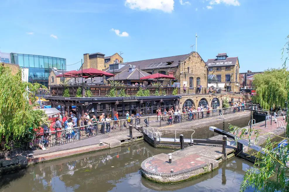 Camden Lock par une journée estivale
