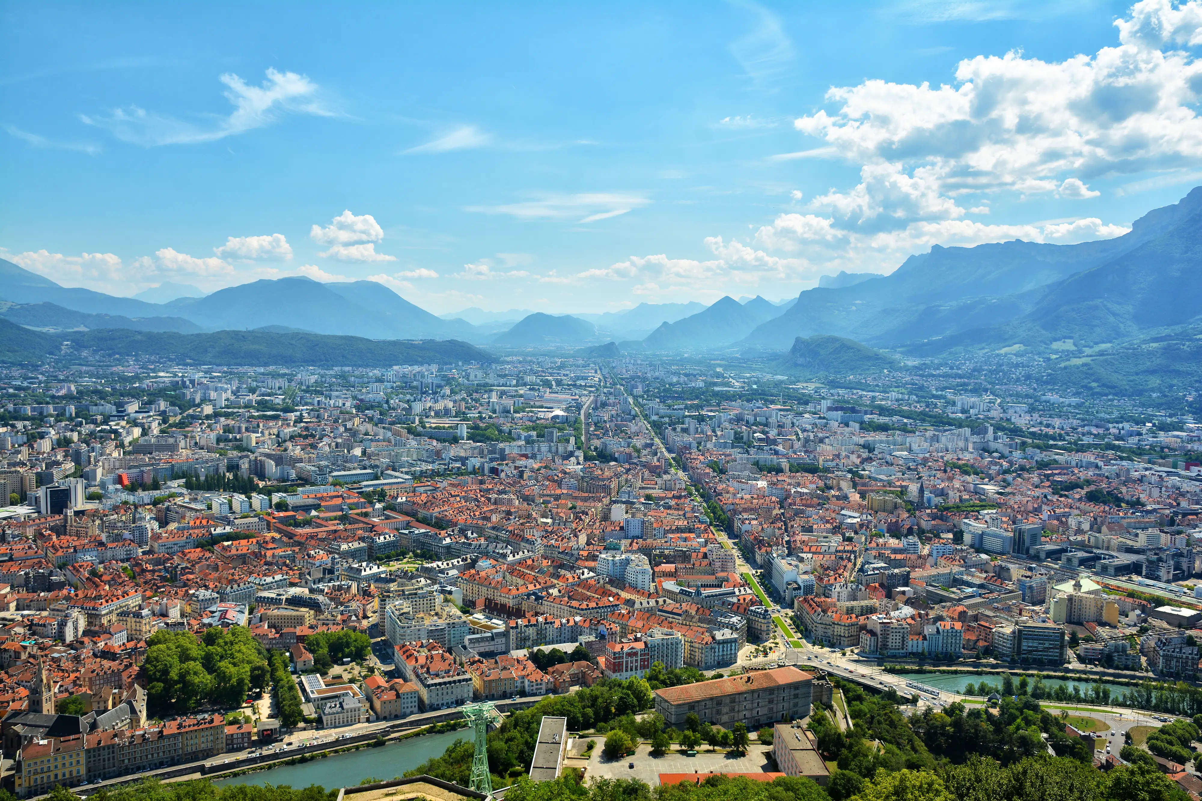 Panoramic view of Grenoble